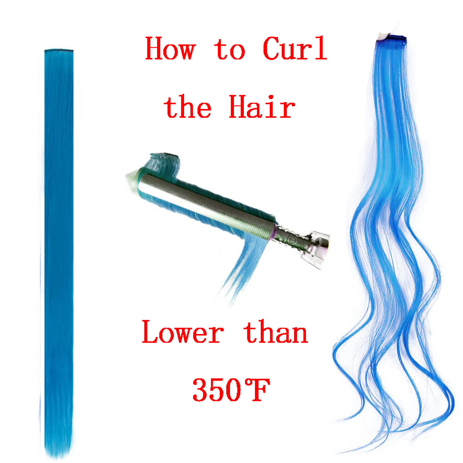 5 / 10 PCS Synthetic Color Hair Piece Extension Clip In Highlight Rainbow Streak
