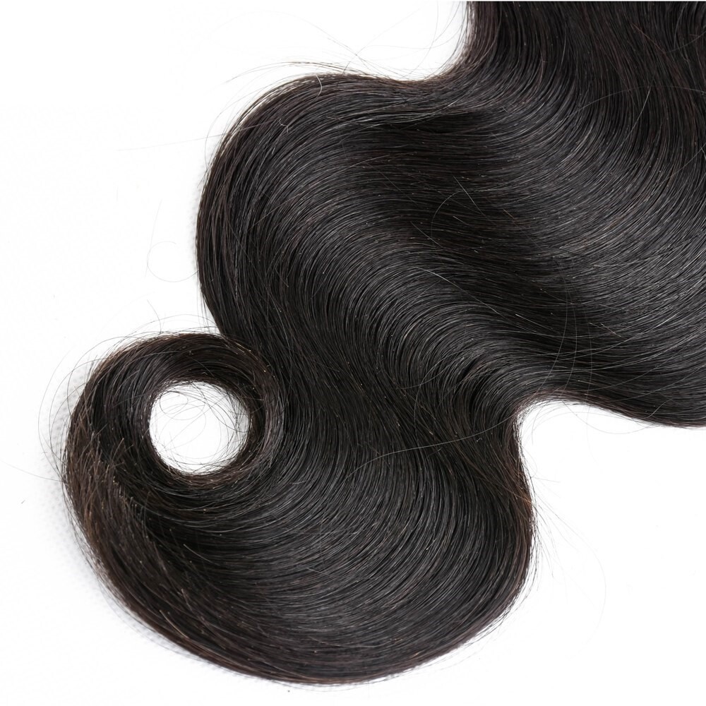 Soft Black Body Wave Brazilian Virgin Human Hair Weave Sew In 1 or 3 Bundles
