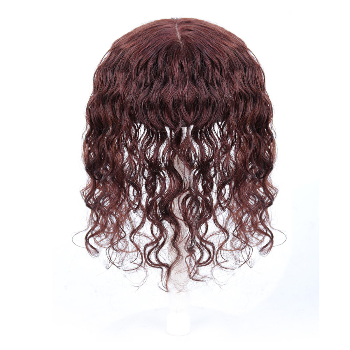 Soft 100% Human Hair Toupee Curly Hair Topper Top Clip in Hair Pieces for Women