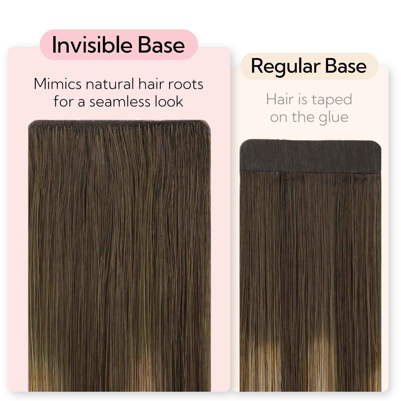 Hotbanana Invisi Edge Tape In Hair Extensions Human Hair 22Inch 50G Classic