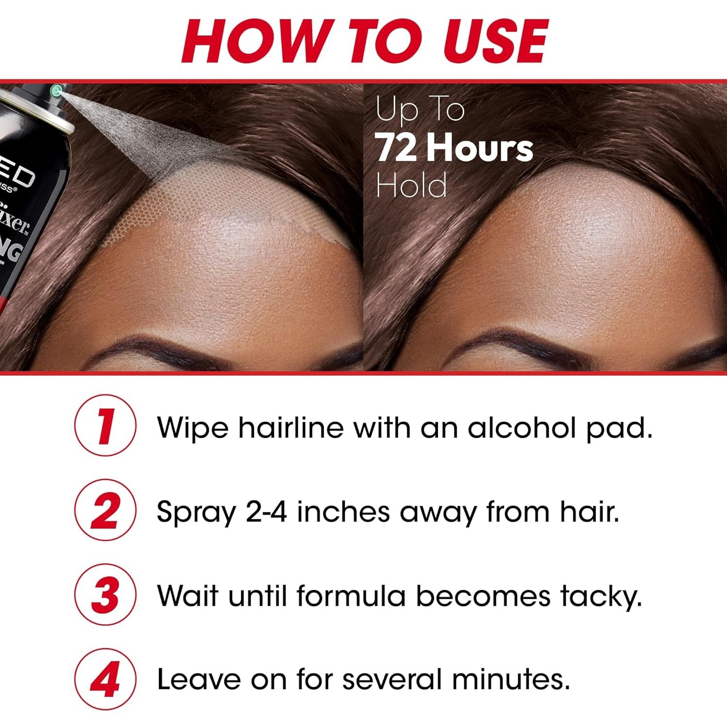 Fast Drying Lace Wig Adhesive Spray – Biotin Infused for Scalp Care, 2.7 Fl Oz