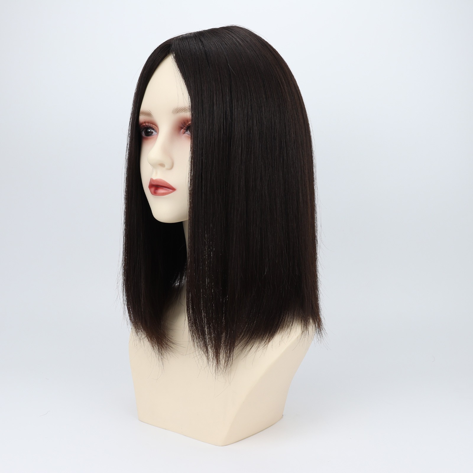Woman Real Human Hair Jewish Wig Silk Base Sheitel Hand Tied Silk Top Kosher Wig