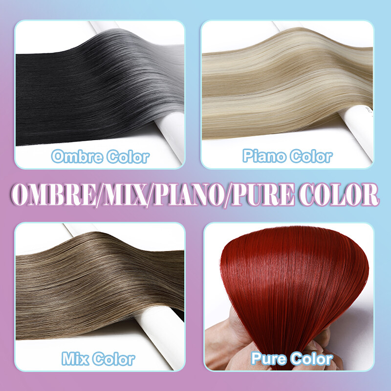 One Piece Clip in Hair Extension 5Clips Full Head Thick as Human Highlight Ombre