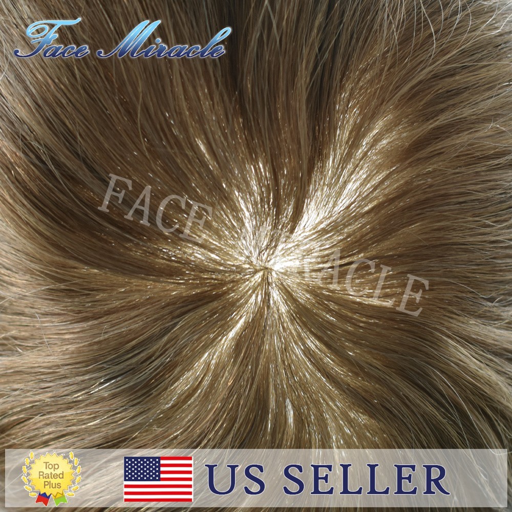 Hair System for Men Full Poly Thin Skin PU Man Hair Piece Natural Hair Wig Unit