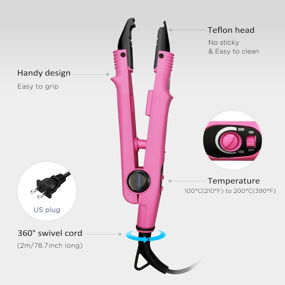 Janelove Hair Extensions Iron – Fusion Keratin Heat Connector Wand