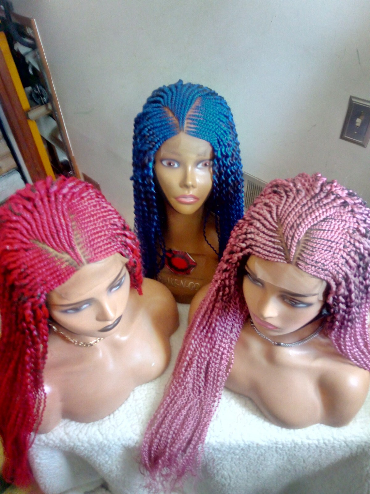 AFRICAN BRAIDED WATERMELON WIG 40″ (AVAILABLE COL BLUE)