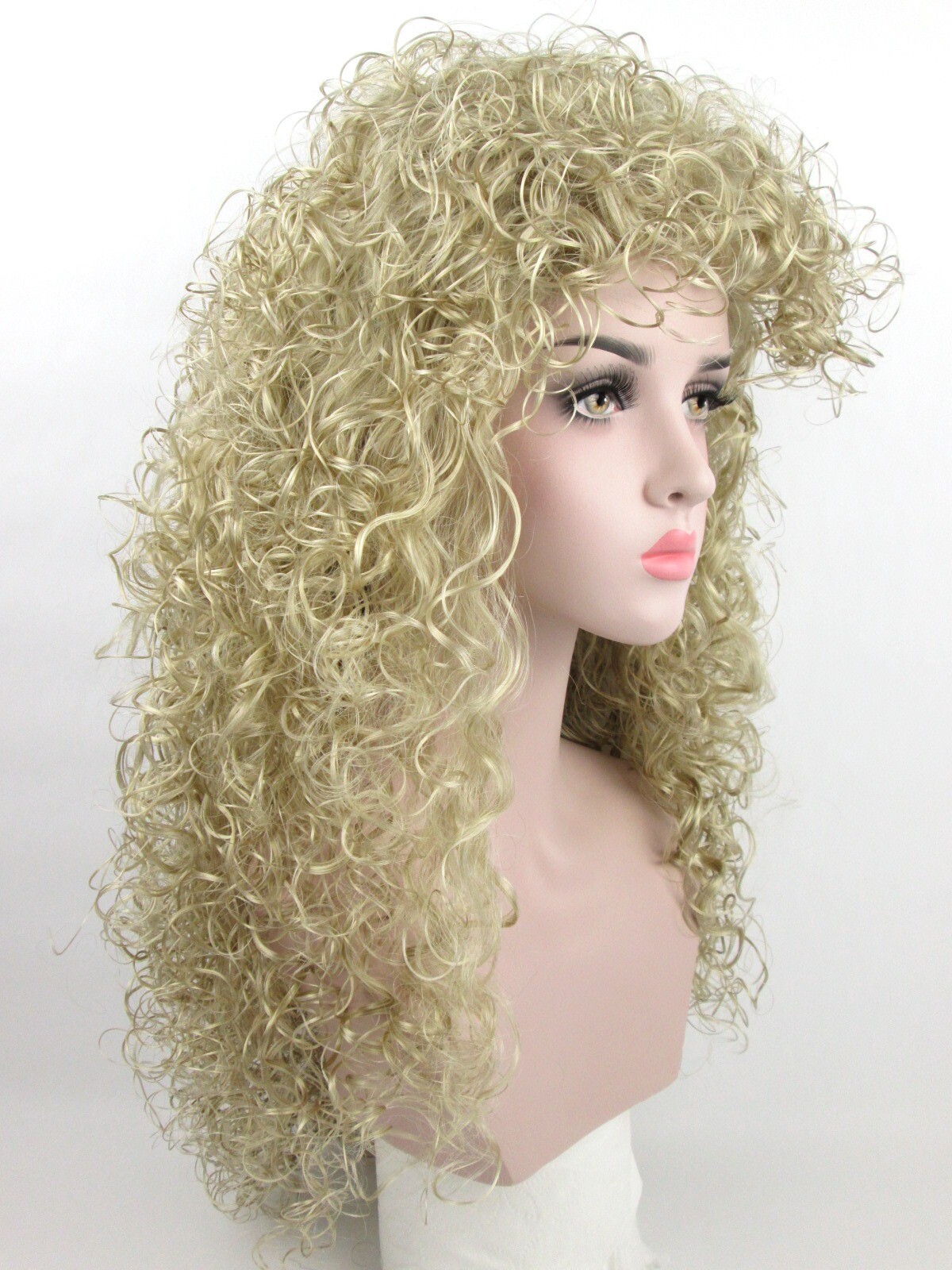 WOMENS 28″ LONG LAYERED TIGHT CURLS CURLY HAIR WIG VICTORIAN CHER MERIDA LIONESS