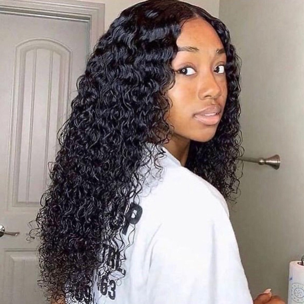 Hair Curly Front Wig Women Brazilian Long Curly Wavy Hair Wigs Women Costume USA