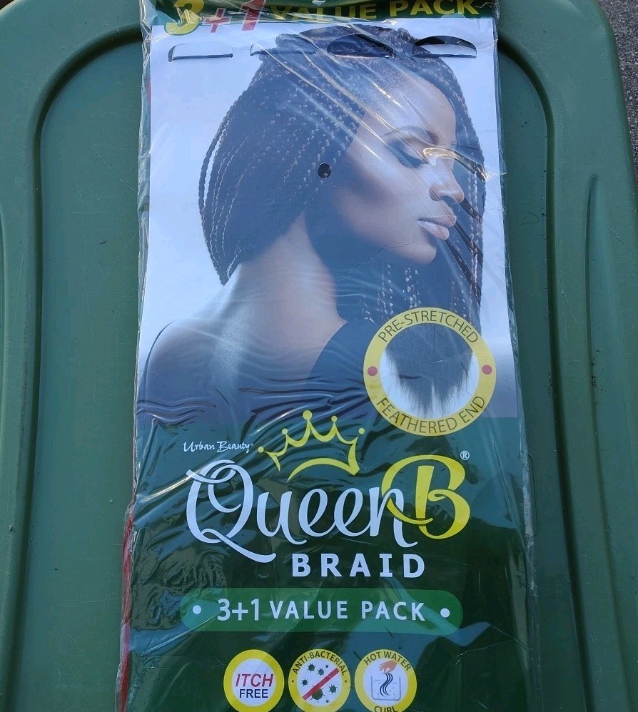 Queen B 3+1 Value Pack Pre-Stretched Braid Hair 50″ Multipack Spicy Ginger