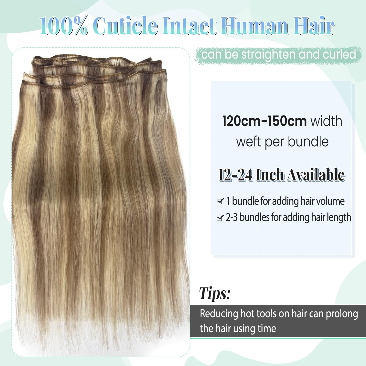 Ubetta Sew In Hair Extensions Real Human Hair 20 Inch Weft Extensions Real Remy