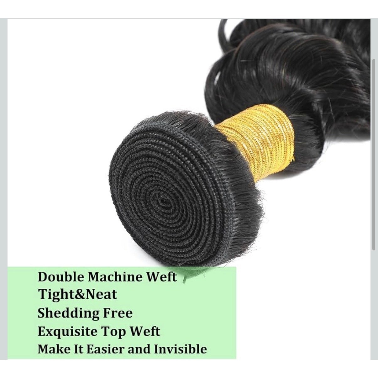 Saluna Hair Bundles 12, 14, 16 inch Black Real Human Hair Wavy 12A Wig