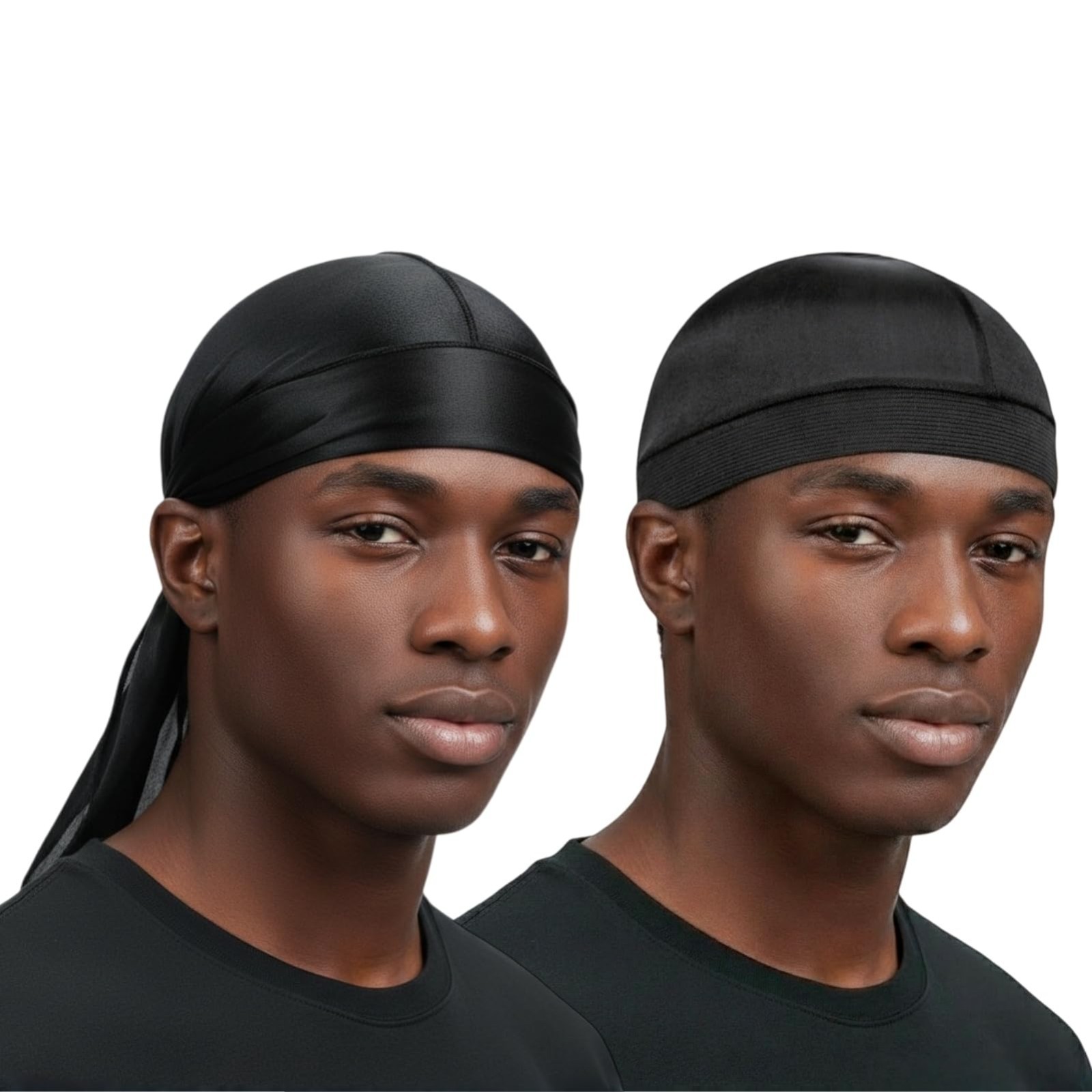 Silky Satin Durags for Men & Women – Long Tail Do Rag Cap, Headwrap for Waves