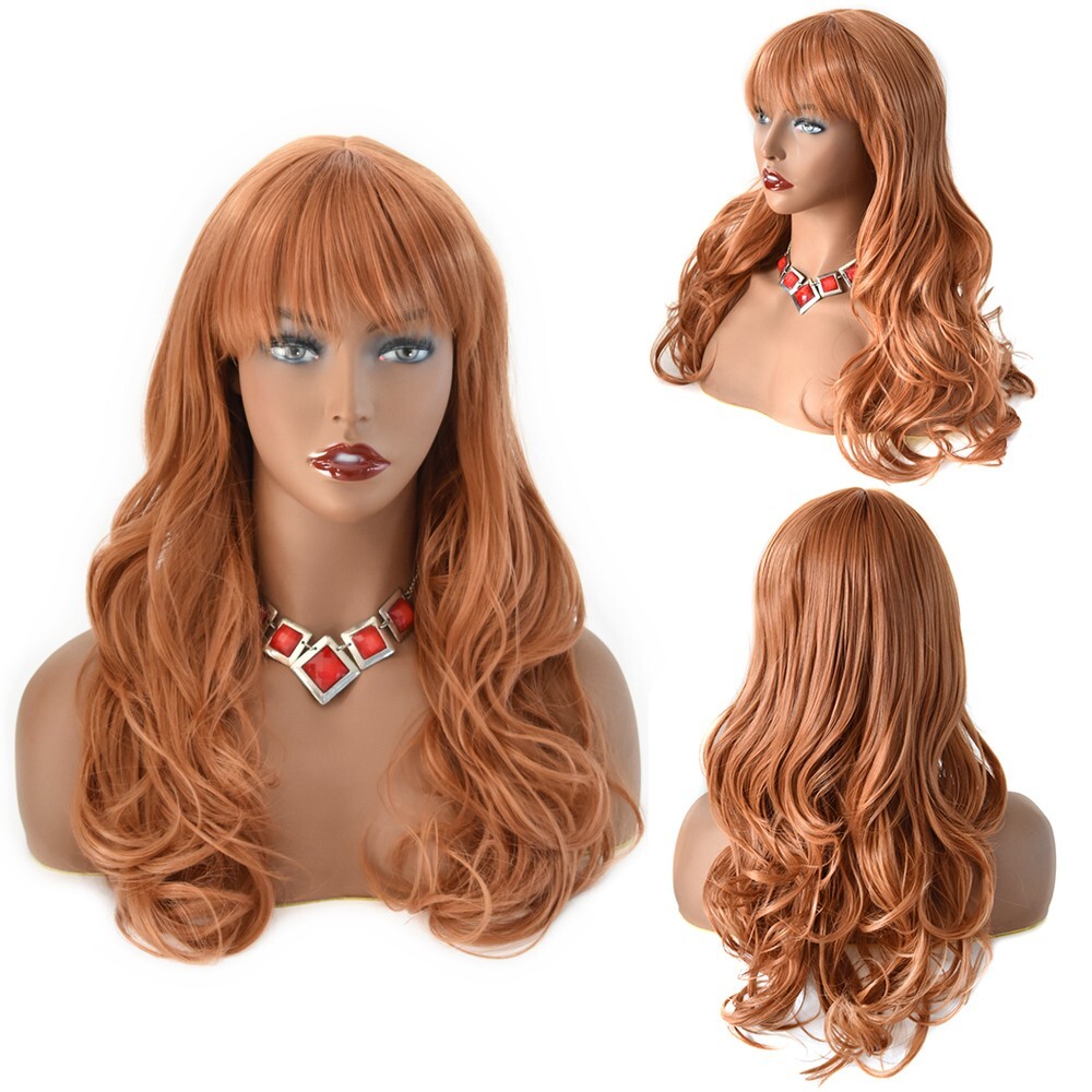 Long Wavy Women Wig Synthetic Black Brown Hair Fashion Cosplay Party Wigs 26″ US