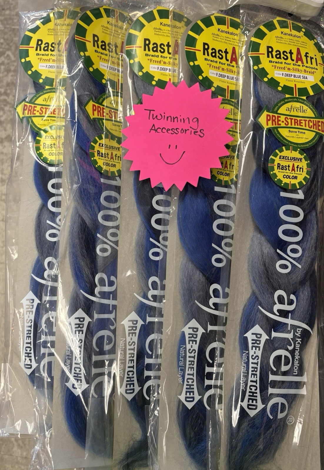 5 Packs RastAfri “Freed’m-Silky-Braid” 100% Afrelle Pre-Stretched by Kanekalon