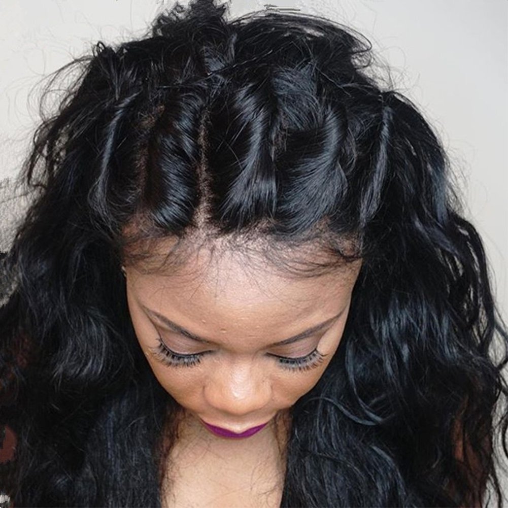 Water Wave 5×5 Silk Base Full Lace Wig Brazilian Human Hair Silk Top Full Wig
