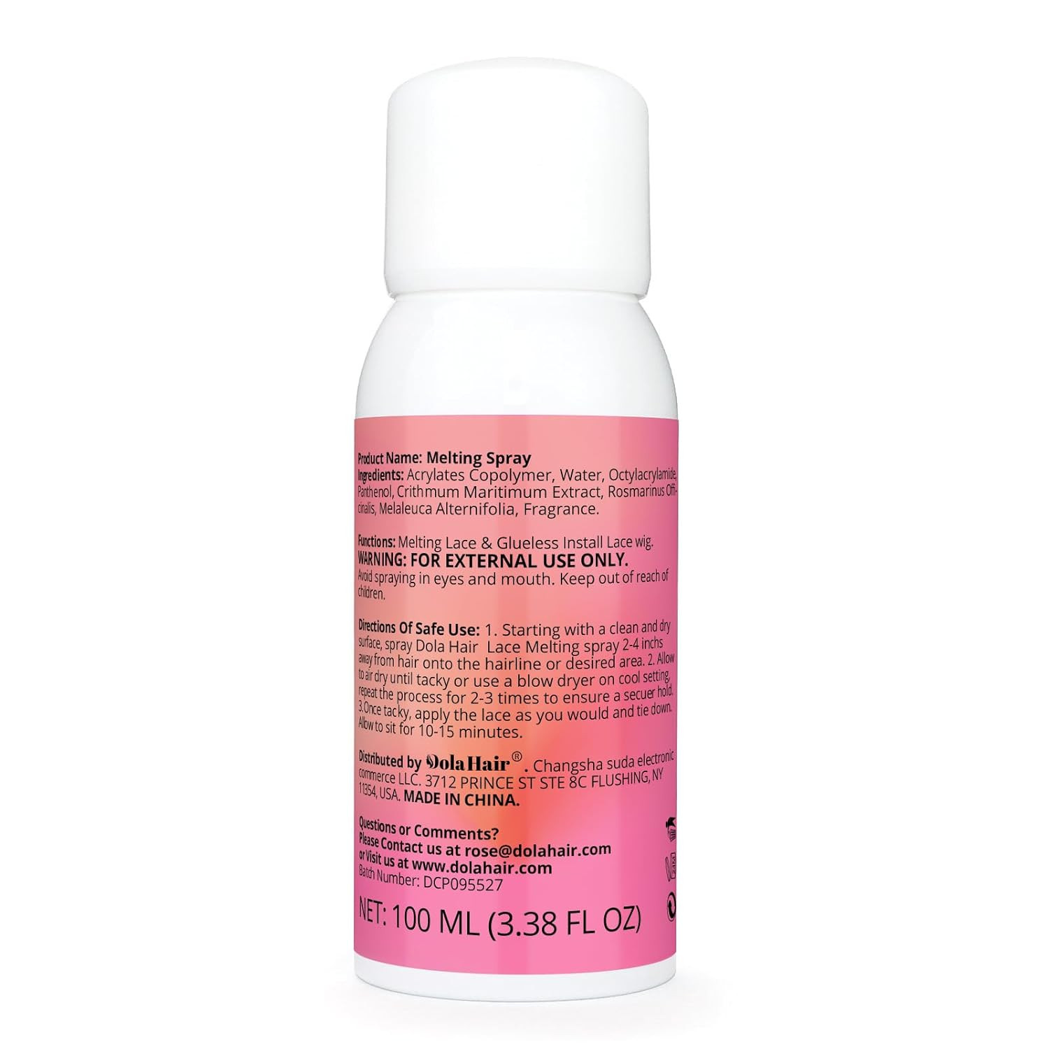 Dolahair Wig Glue Spray for Front Lace Wig Lace Melting Spray for Wigs Melting S