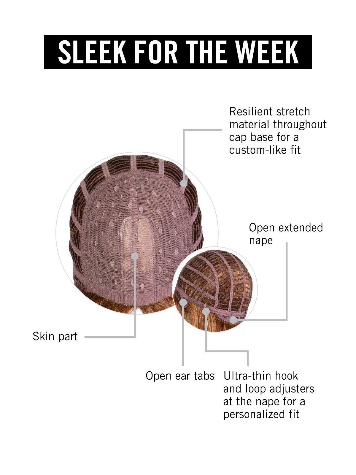SLEEK FOR THE WEEK Wig by HAIRDO, *ALL COLORS* Heat Friendly, Skin Part, NEW