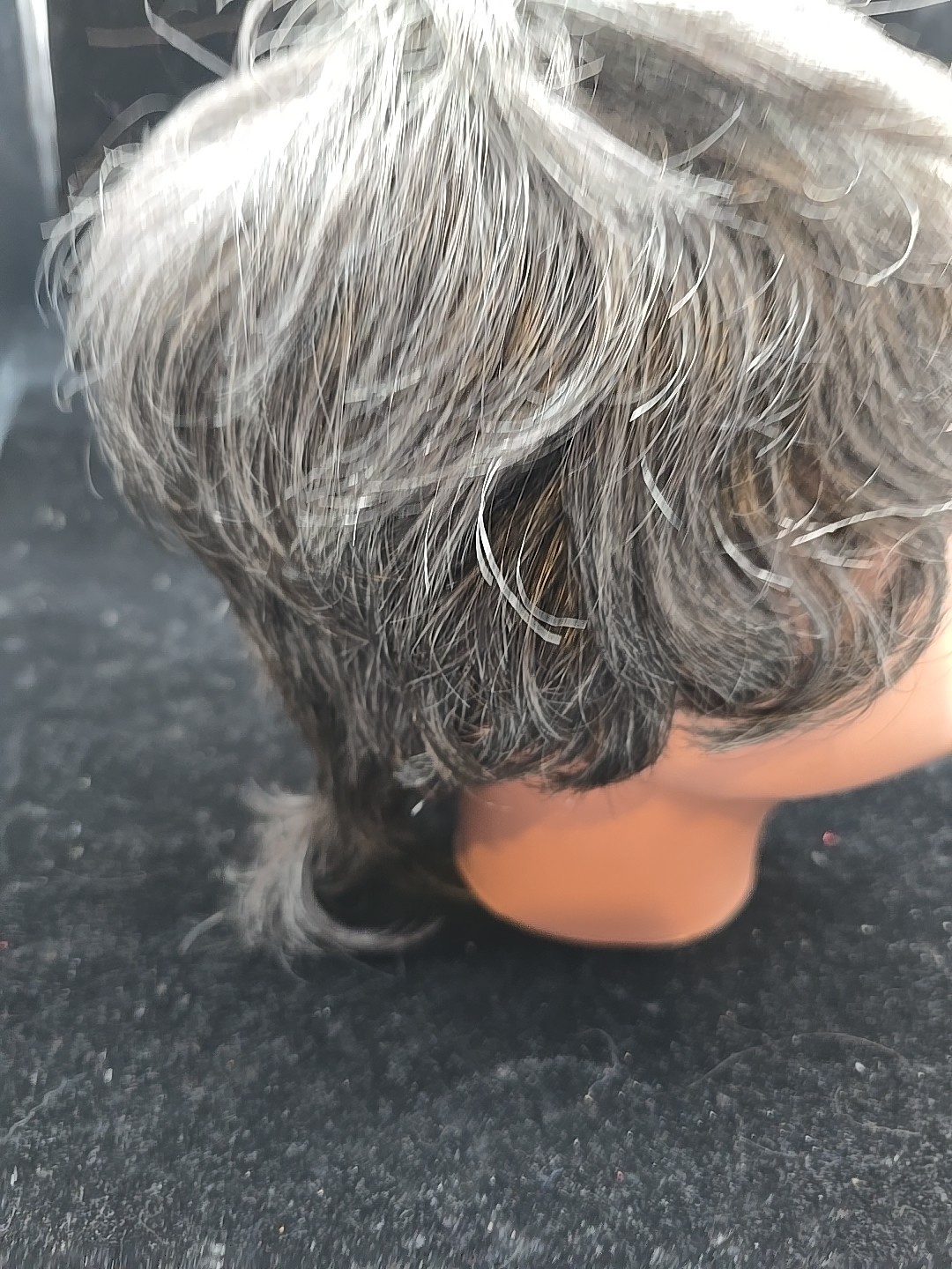 Foxy Silver Wig Razor Cut Shag Japanese Made In Indonesia Misung Modacrylic Gray