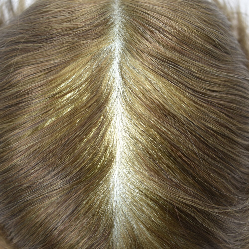 Mens Toupee Hairpiece 0.06mm Thin Skin Invisible V-Loop Poly Pu Hair System Wig