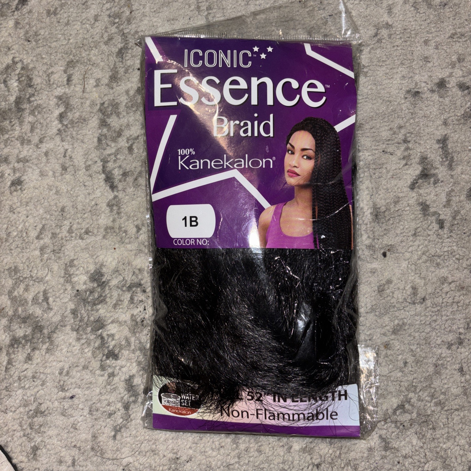 My Hair Iconic Essence Braid 100% Kanekalon Braid Color 1B Full 52” Length