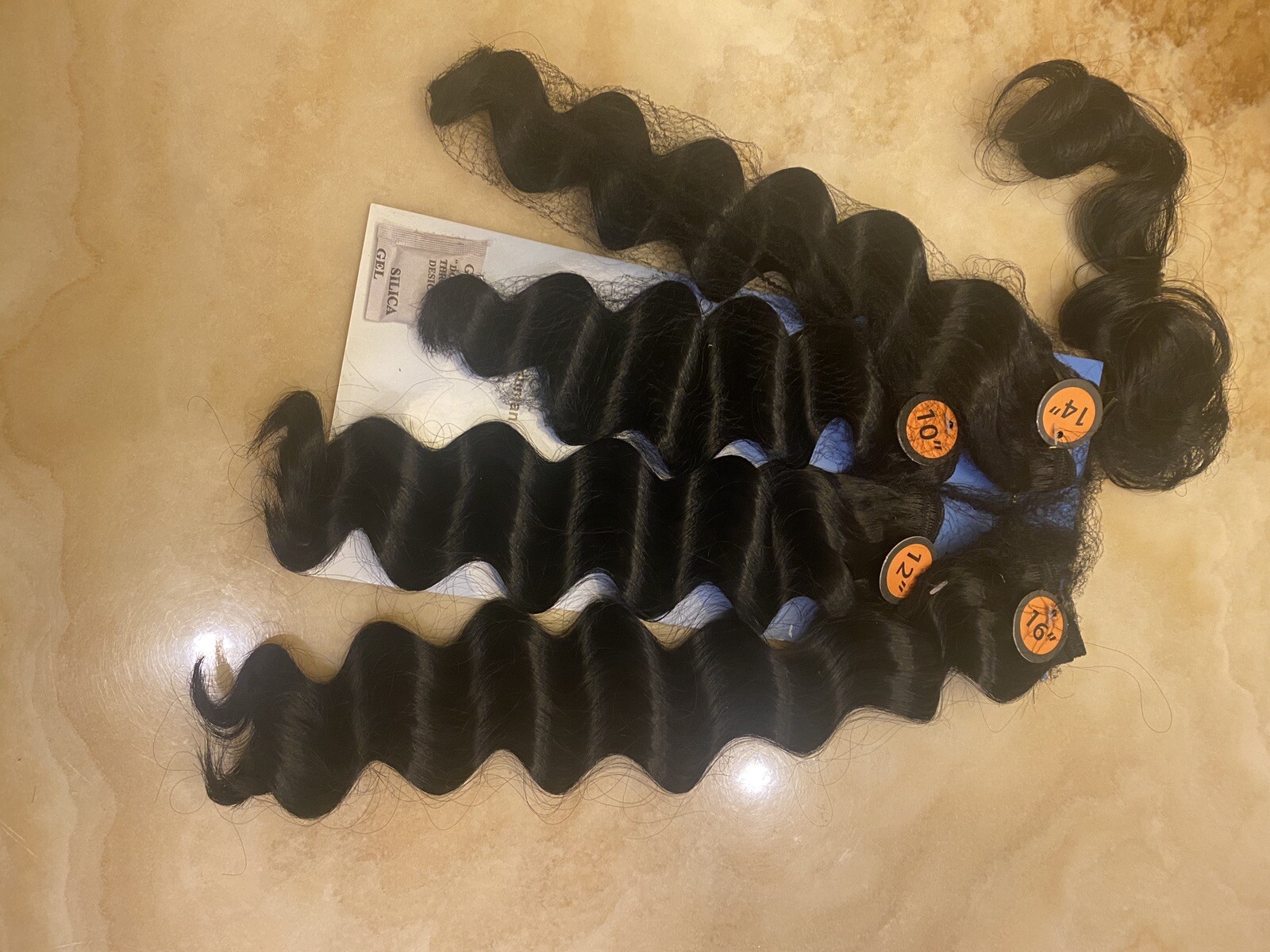 HAIRTREND SYNTETHIC ALL IN ONE DEEP WAVE 10 12 14 16 &”12 CLOSURE LOT 4 COLOR 1B