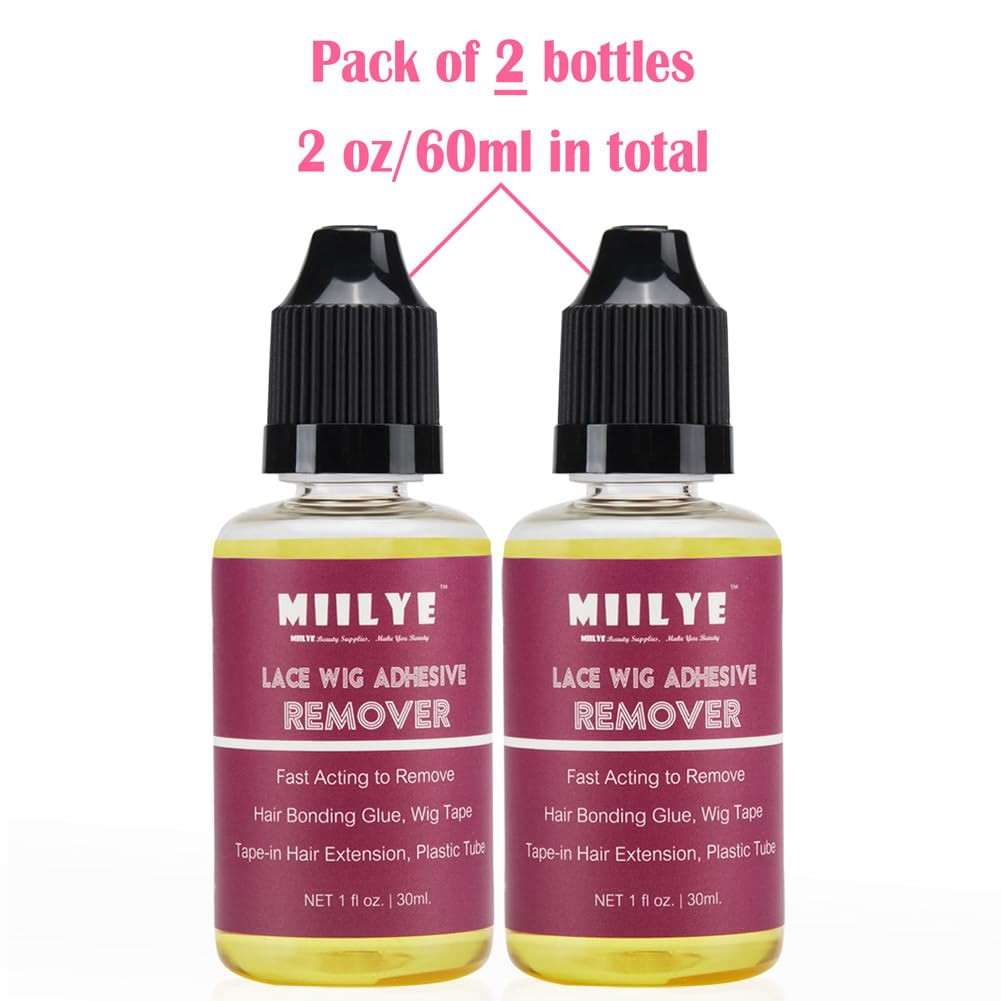 Wig Glue Remover X 2 Bottles, Tape in Hair Extensions Remover |Solvent for Ad…