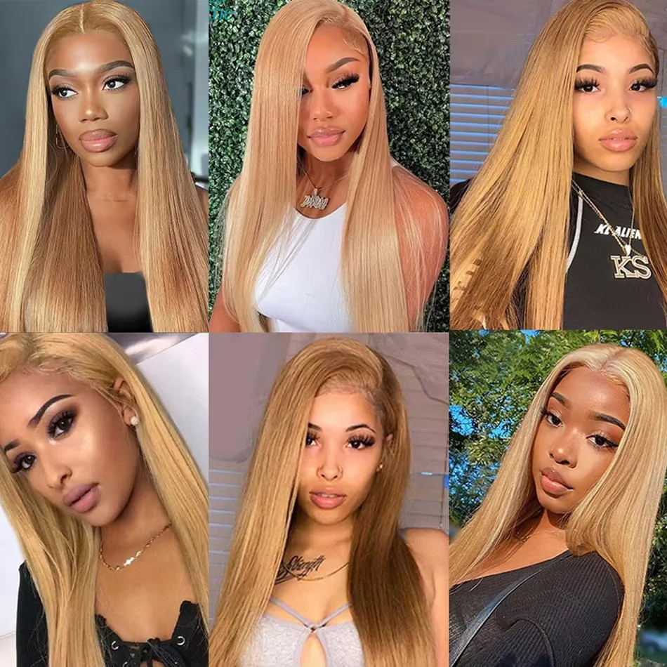 Honey Blonde Human Hair Wigs 13×6 Hd Lace Frontal Wigs Women 200%/240% Density