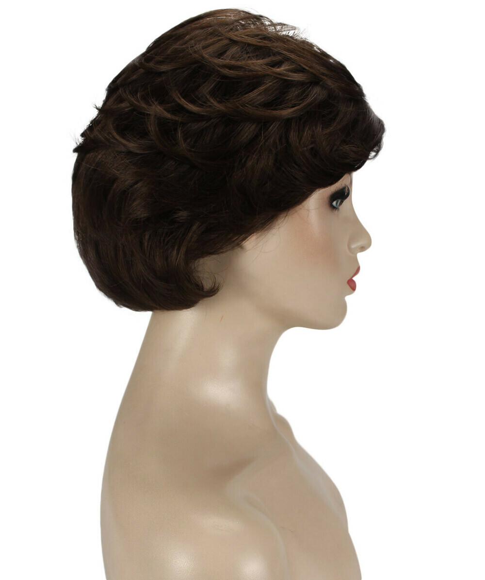 Lana – Straight Kanekalon Synthetic Fiber Full Wig, 3.25 – 6.5 in, Medium Brown