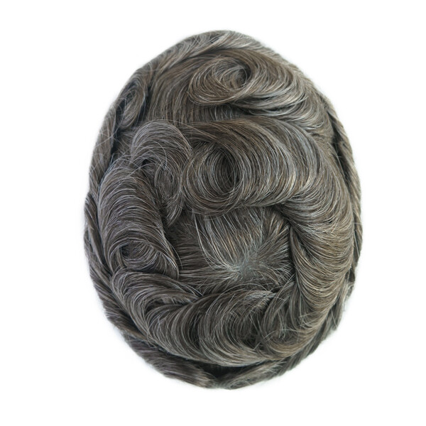 Toupee For Men Human Hair Swiss Lace Replecement System Natural Gent Hairpieces