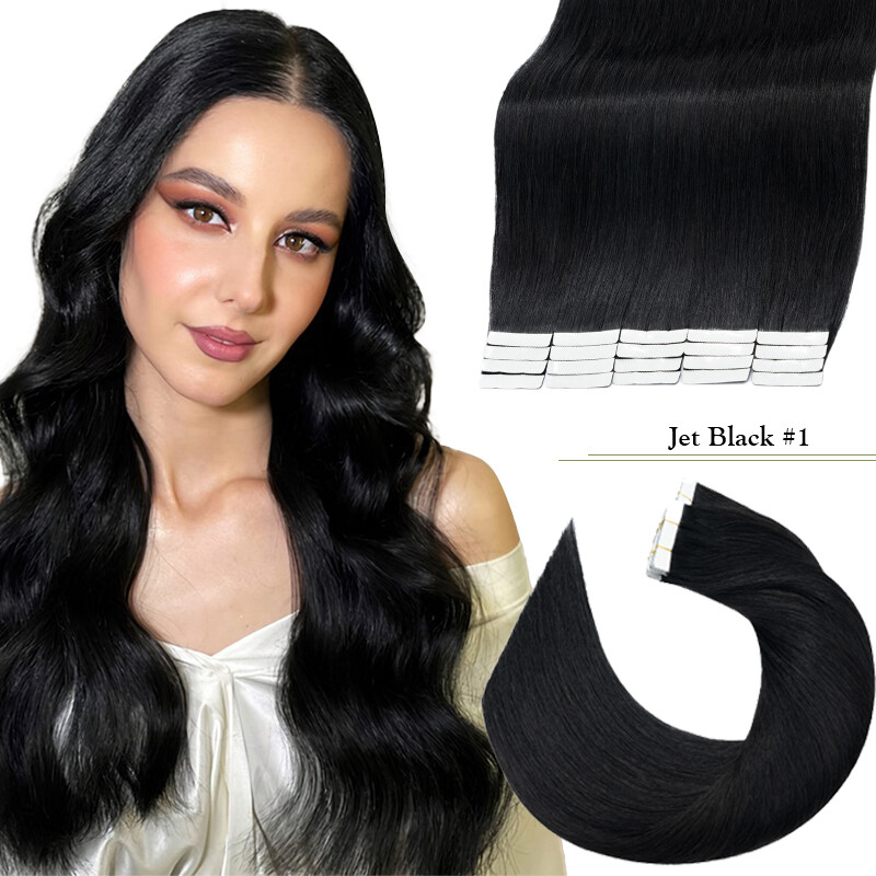Thick Double Drawn Tape In Real Russian Remy Human Hair Extensions Skin Weft US