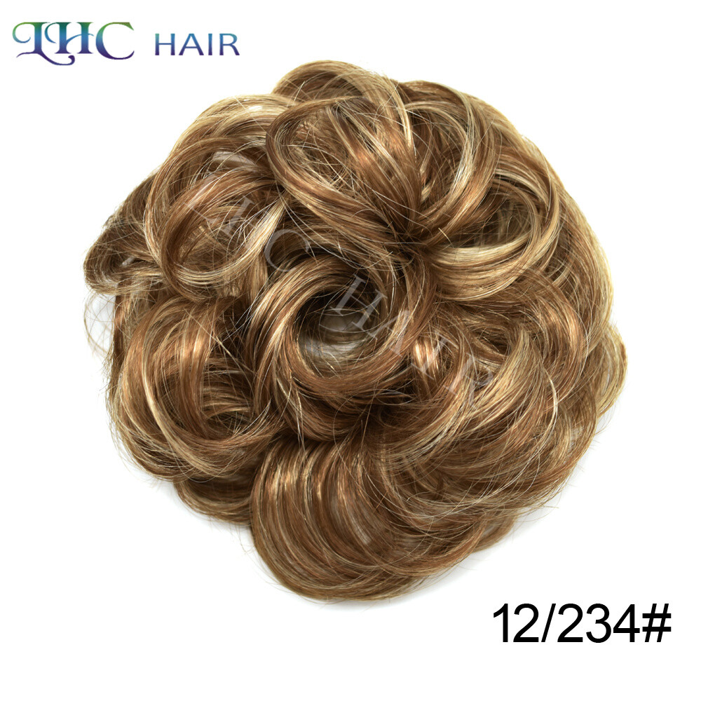 US Curly Hair Bun Ponytail Scrunchie Messy Updo Hair Extension Natural HairPiece
