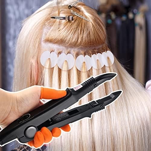 Keratin Hair Extension Kit: Heat Iron, Keratin Glue Granules, Protector Template