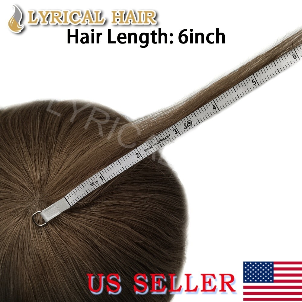 Mens Hair Replacement System Ultra Thin Skin V-looped Toupee invisible Hairpiece