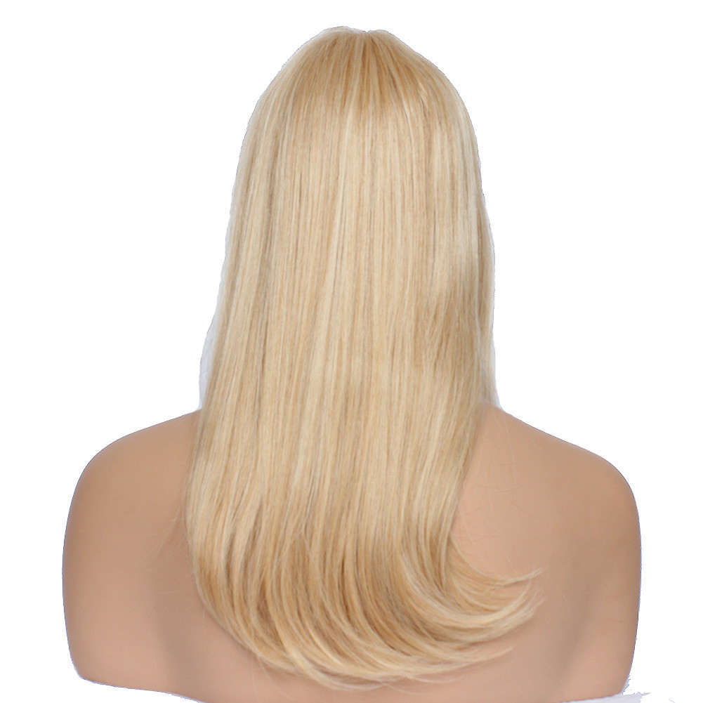 Classic Cap women Synthetic straight Medium Blonde wig HengFeng MHL03