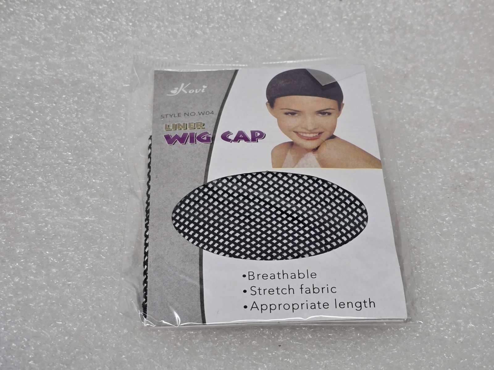 Kovi Liner Wig Cap Style No W04 Black Stretch Fabric Breathable Comfortable Wear