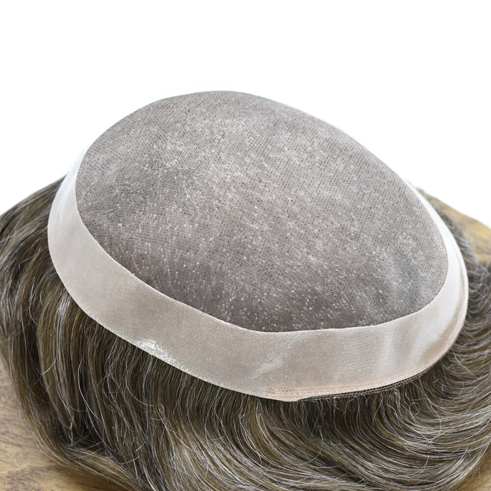 Mens Hair Replacement Fine mono Toupee All Colors Hairpiece PU System Men Wig US