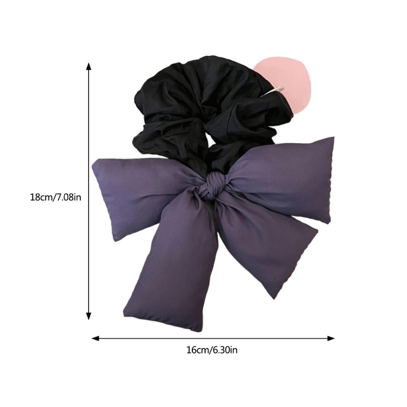 Hair Bun Scrunchy Headpiece Fabric Bowknot Hair Tie Lady Elegant Headdress