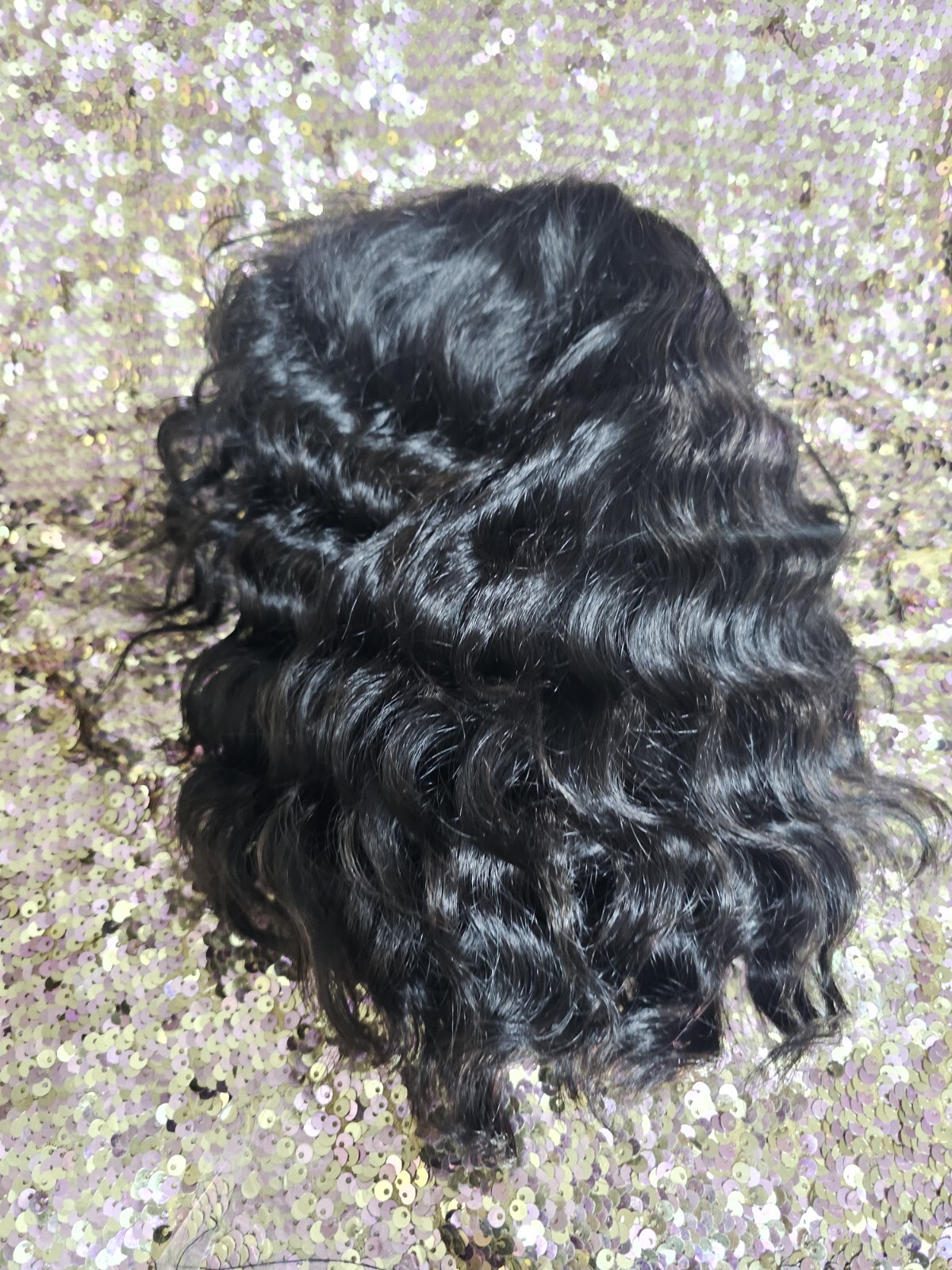 12inch Body Wave Wig Black Body Curly Human Hair 100%Wigs No-Lace Wigs