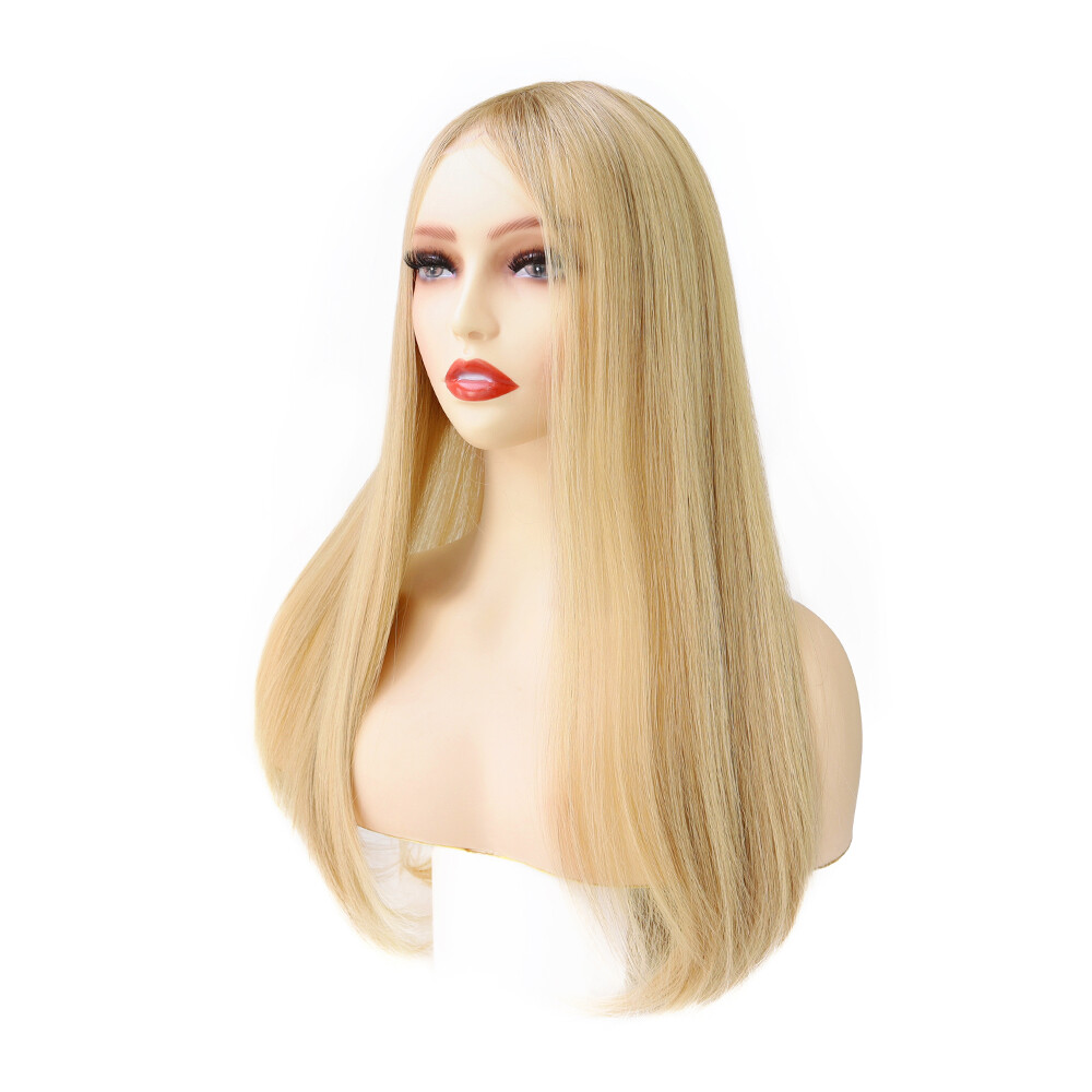 Women Wigs European Remy Human Hair Wigs Lace Front Medical Wig Medium Size MW45