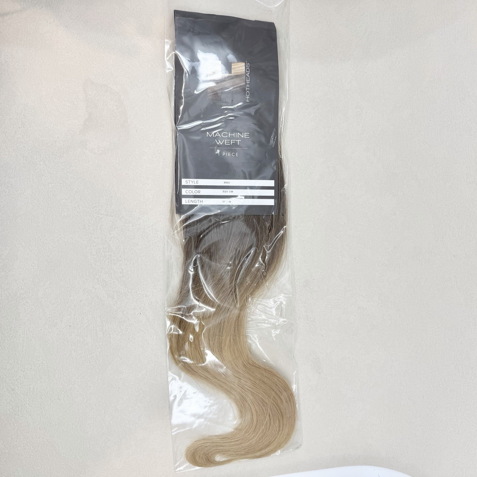 Hotheads Premium Machine Weft #5/23 Colormelt Brown To Blonde 18” NEW SEALED