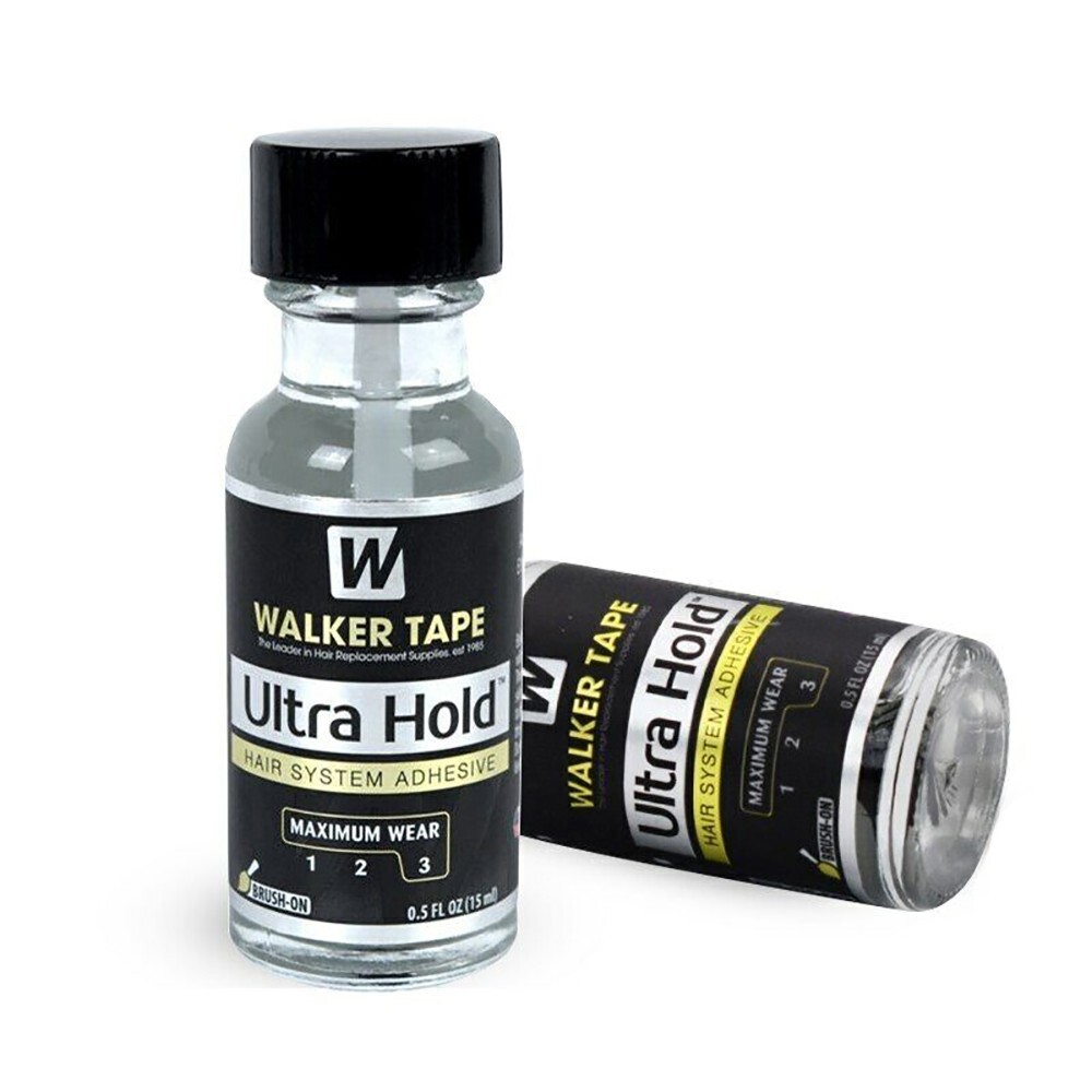 Walker Tape Ultra Hold Glue 0.5 Fl Oz Lace Wig Mens Toupee Hairpiece Adhesive