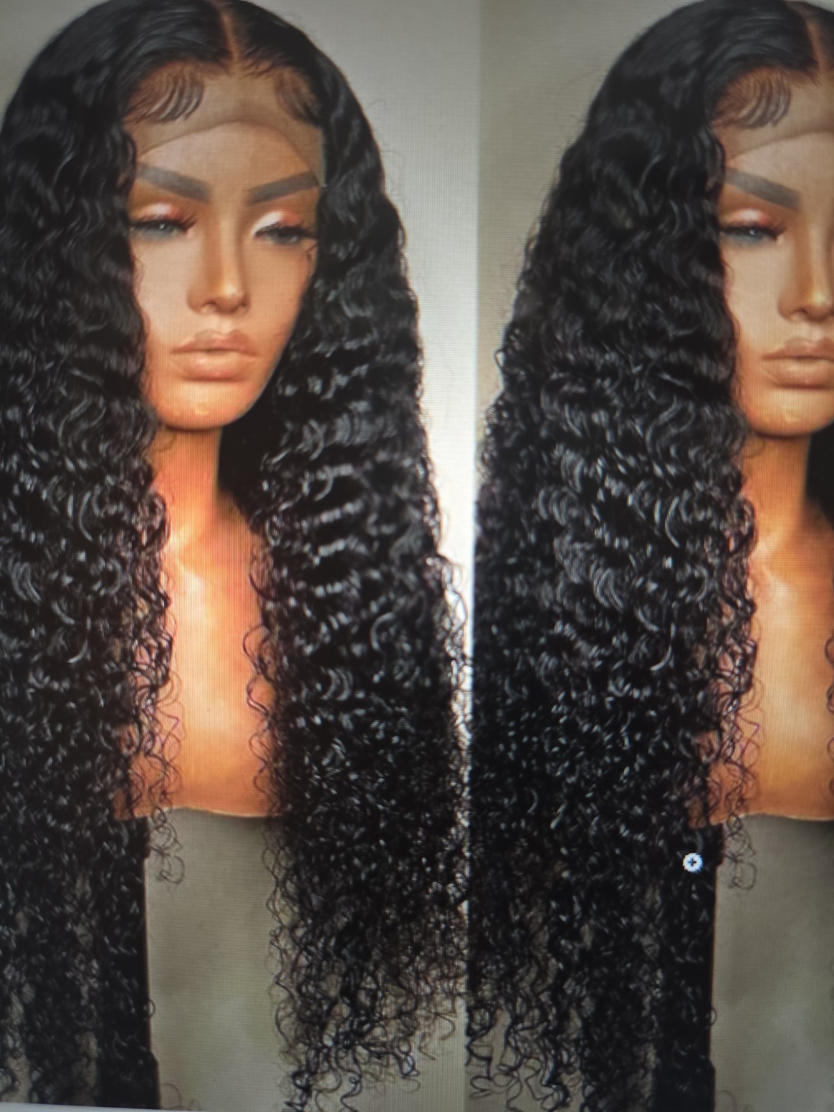 EUROPEAN AND AMERICAN Wig STYLE FRONT LACE SMALL ROLL MEDIUM LONG CURLY.