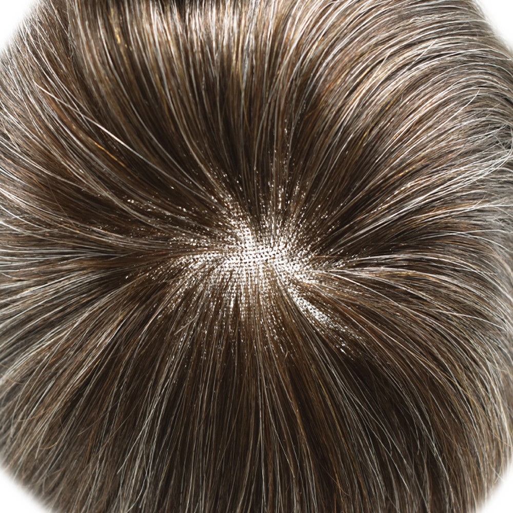 Mens Toupee Hairpiece French Lace Hair Unit Replacement Poly Skin NPU Around Wig