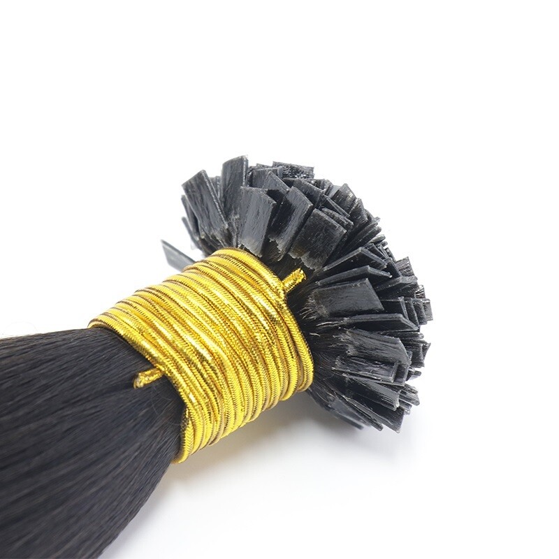 Yaki Straight Flat Tip Human Hair Extension Keratin Fusion Light Yaki K Tip Hair