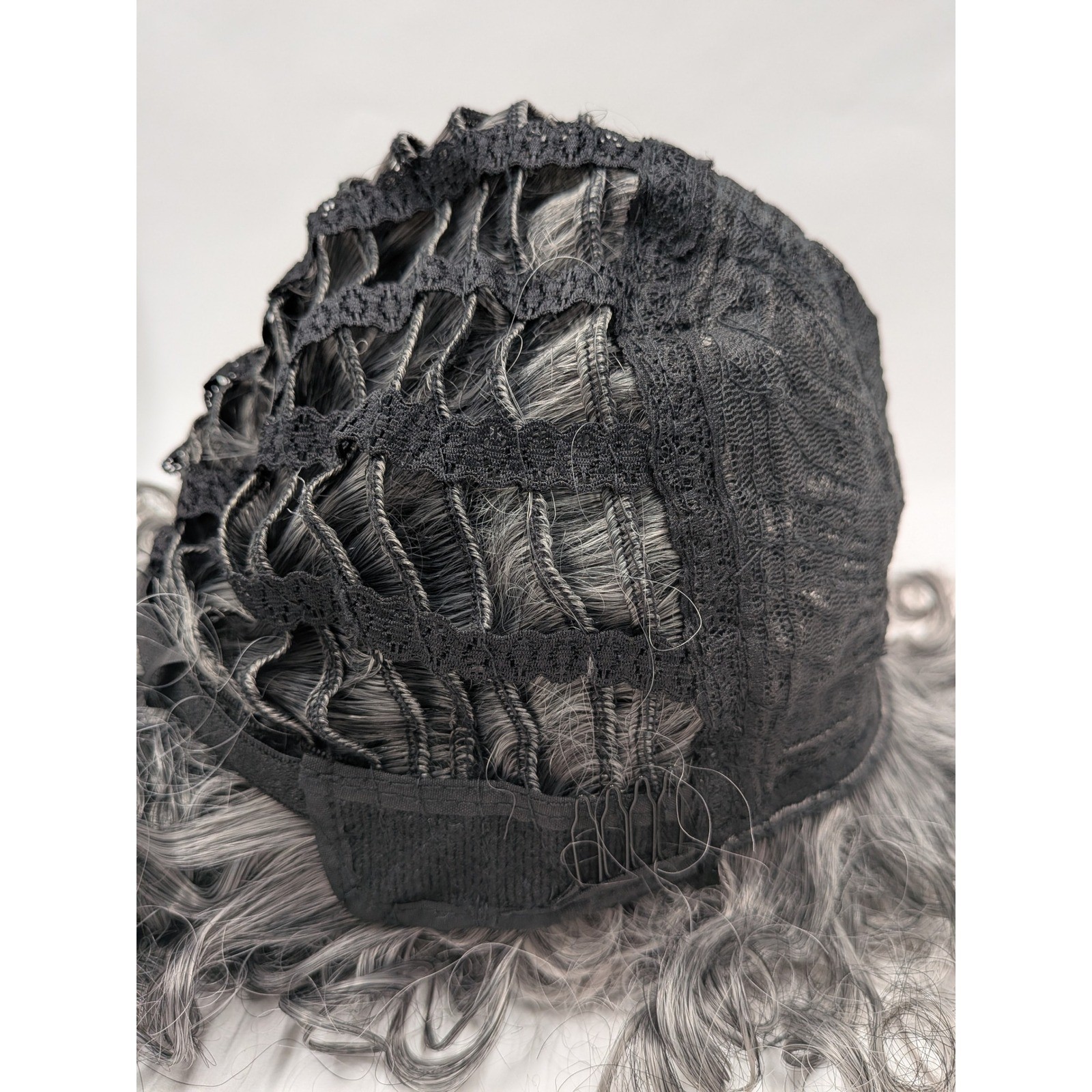 More Charming Short Curly Grey Wig Salt and Pepper Synthetic Afro Kinky Hair