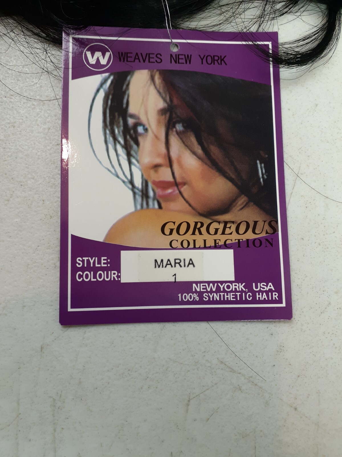 W Weaves New York Wig MARIA Long Black Hair 100% Japanese Fiber Synthetic NEW