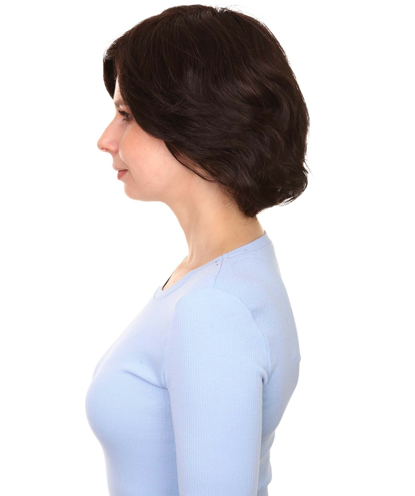 Lana – Straight Kanekalon Synthetic Fiber Full Wig, 3.25 – 6.5 in, Off Black