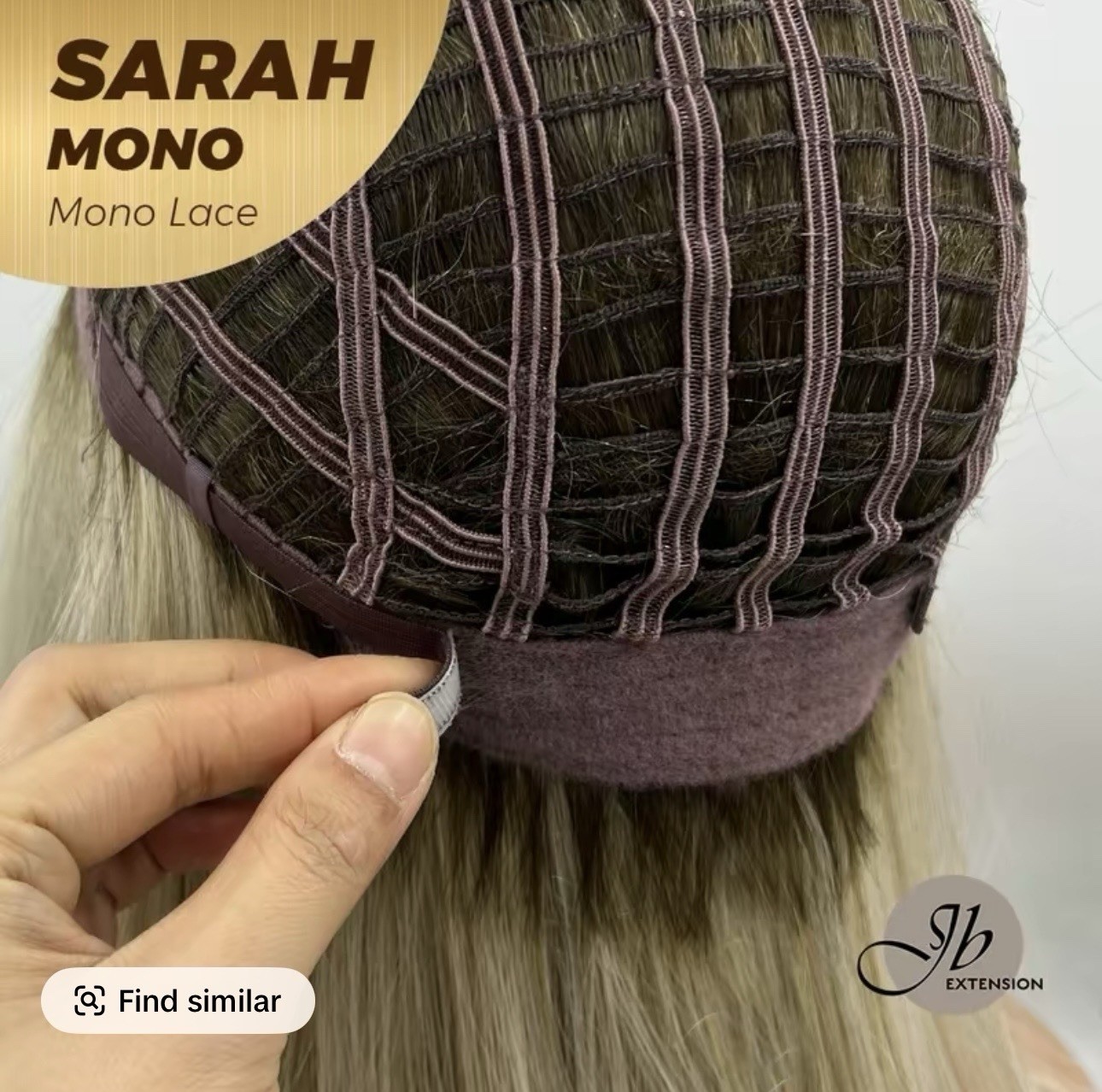 Jbextensions Sarah Monofilament Hazelnut color 22 inches