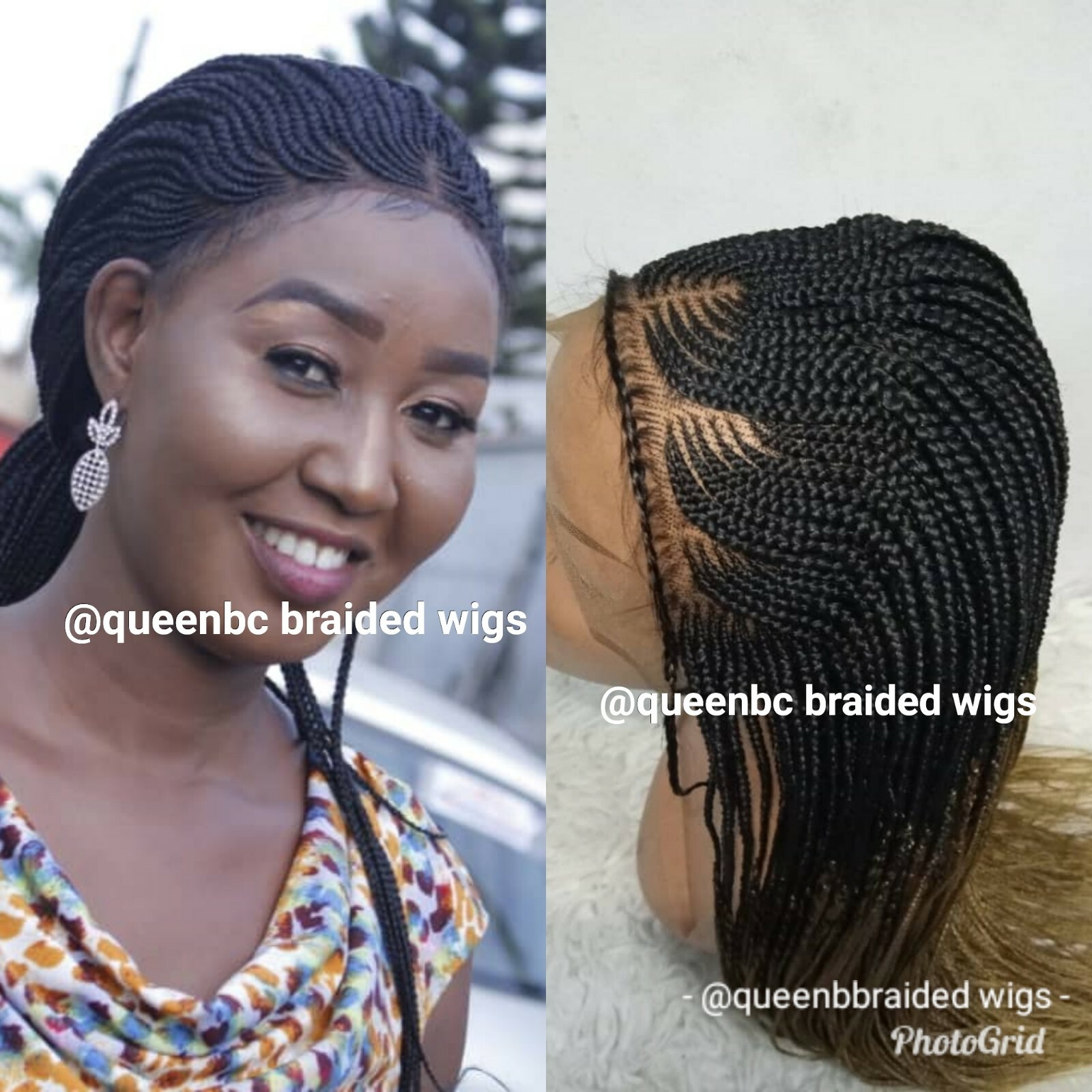 Braided wig:Handmade Braids Cornrows wig,PRE-ORDER ONLY.2-3WEEKS. Location USA