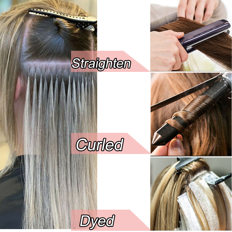 Thick 100% NANO Tip Remy Human Hair Extensions Nano Rings Ring Beads 200G 200PCS